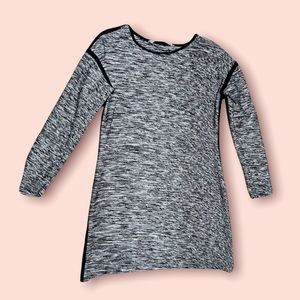 Athleta heathered black sweater mini dress